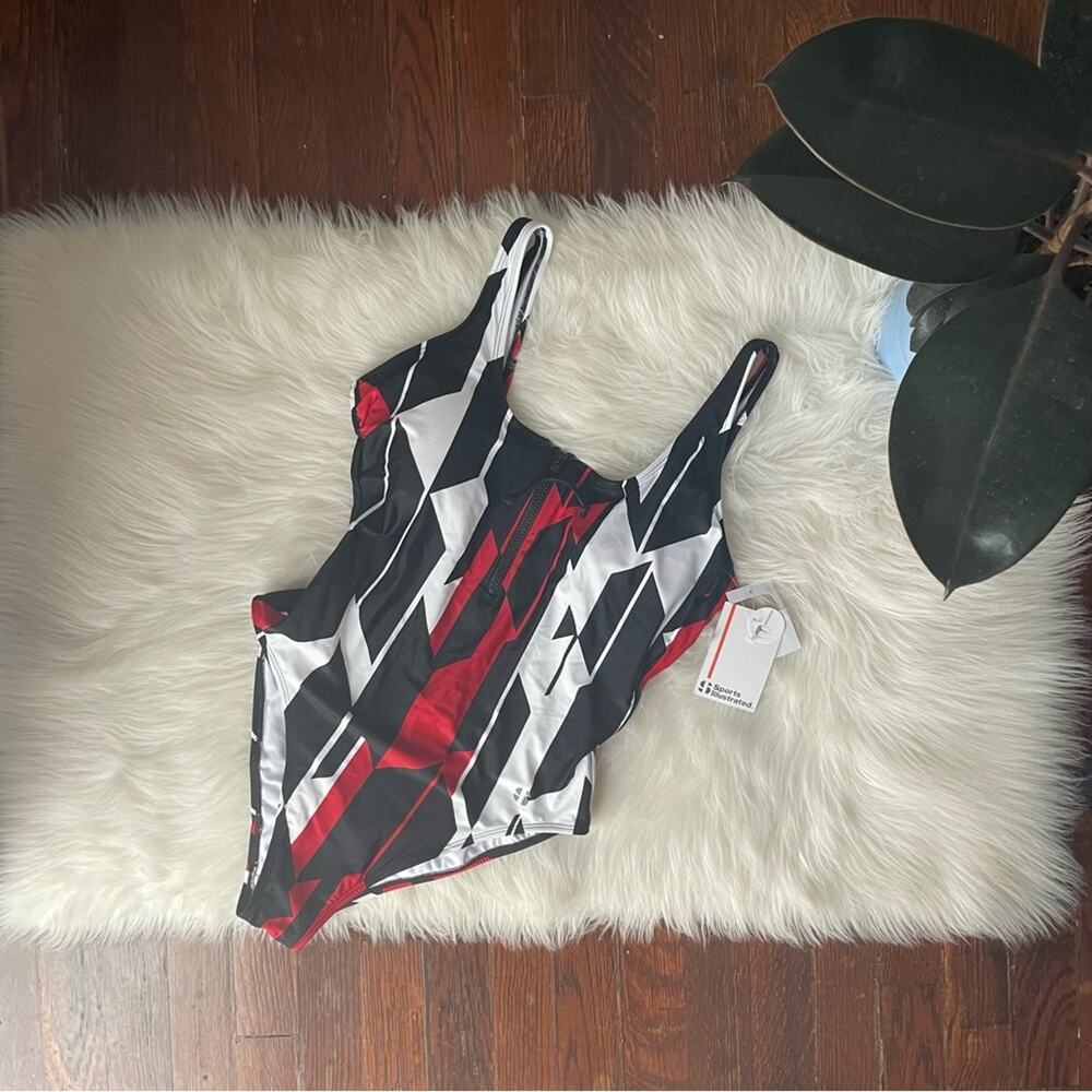 Sports Illustrated Zip Front One-Piece Swimsuit NWT